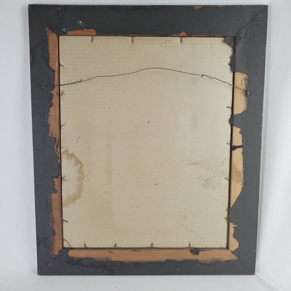 Antique Print 'Cupid Asleep' M.B. Parkinson, Wood Frame Early 1900's 25" x 21" - Picture 7 of 9